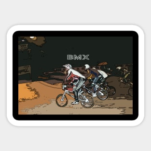 bmx racers Sticker